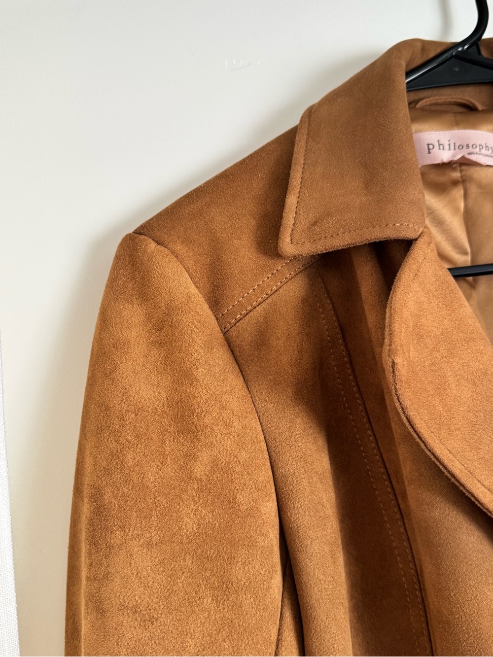 Philosophy Brown Suede Cropped Jacket - Picture 7 of 16